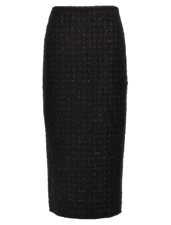 Maxi bouclé skirt