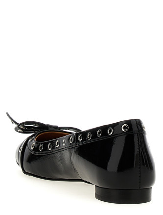 'Eyelets Bow' ballet flats #