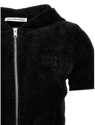 Logo chenille cropped hoodie #