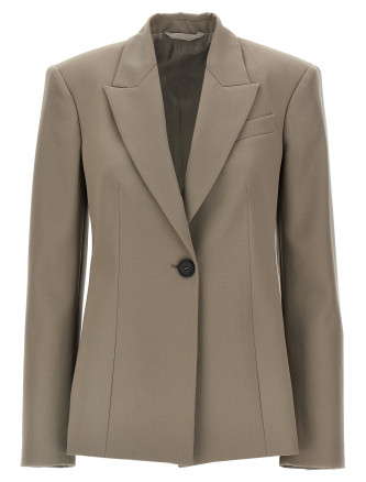 Single-breasted wool blazer