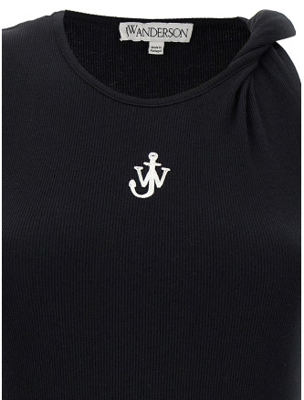 Logo ribbed dress #
