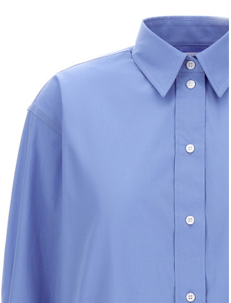 Cropped shirt with logo embroidery #