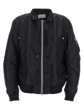 Nylon bomber jacket