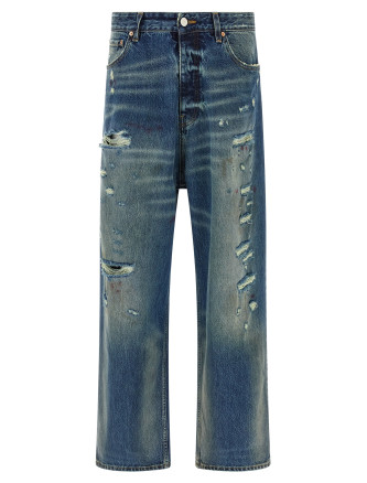 'Blue Distressed Baggy' jeans