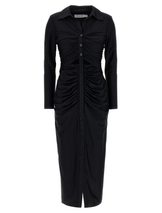 'Black Jersey Cut Out Midi' dress