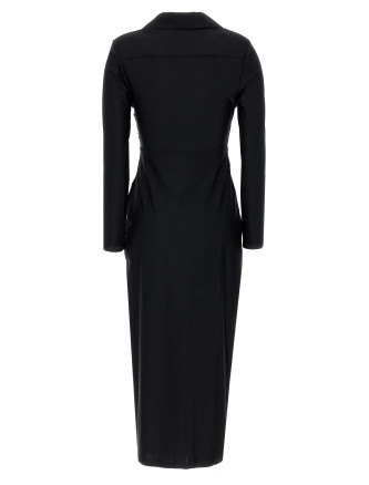 'Black Jersey Cut Out Midi' dress #