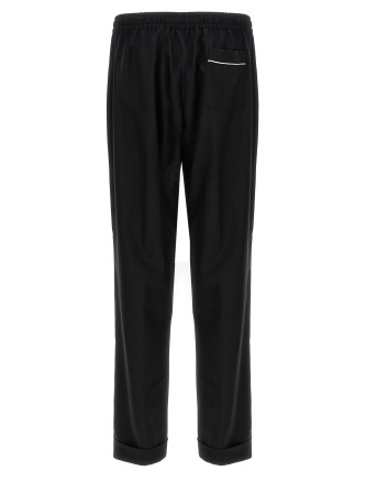 Contrast piping pants #