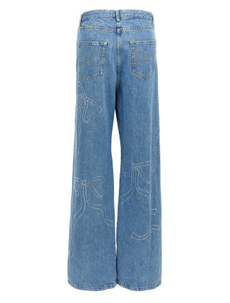 'Crystal ribbon hot fix' jeans #