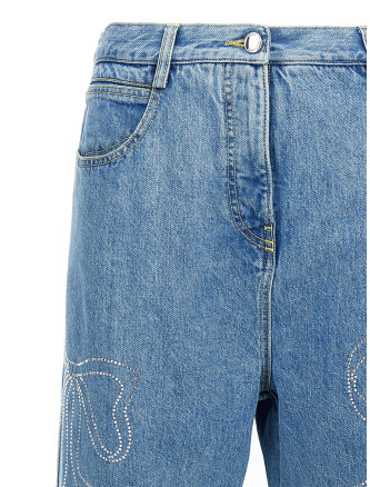 'Crystal ribbon hot fix' jeans #