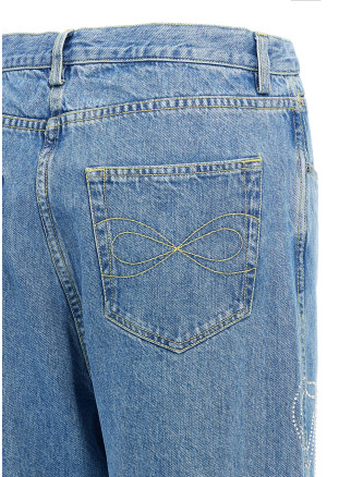 'Crystal ribbon hot fix' jeans #