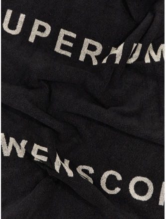 Beach towel written #