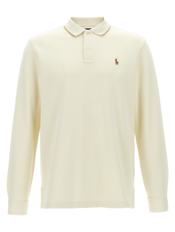 Fleece cotton polo shirt #1