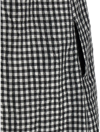 'Crinkled Check Long' dress #