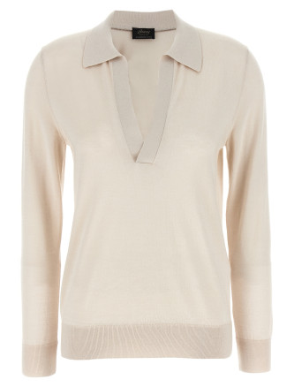 Cashmere and silk polo shirt