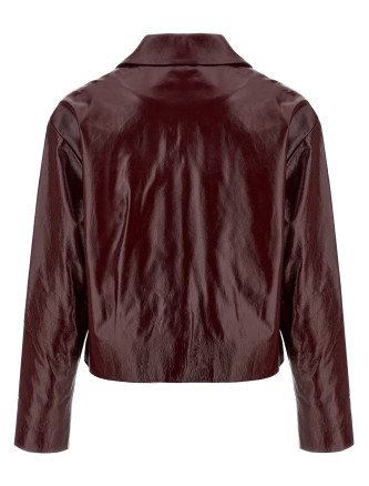 Craqué leather jacket #