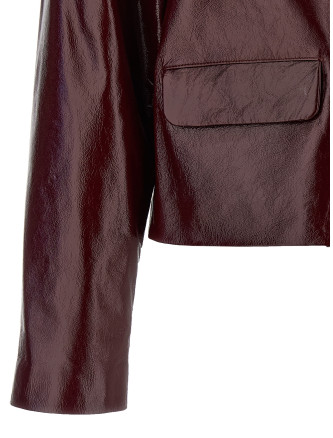 Craqué leather jacket #