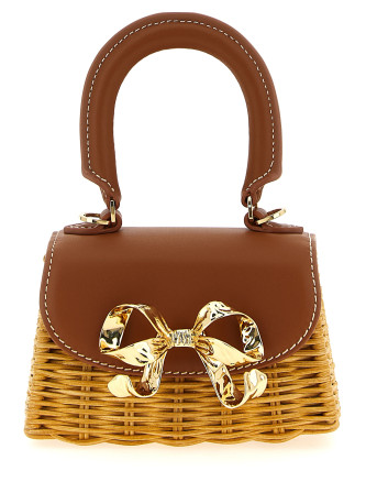 'Rattan micro bow' handbag