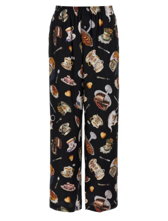 'Tea time' print pants