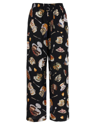 'Tea time' print pants #