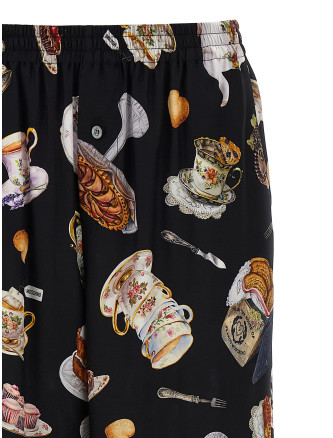 'Tea time' print pants #