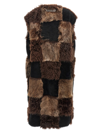 Long shearling vest #