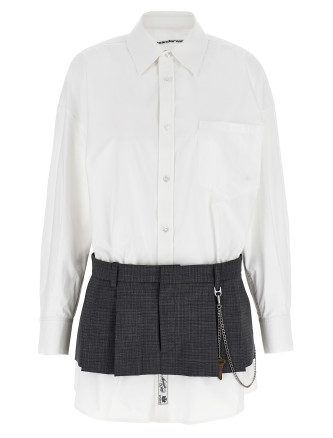 'Pre-Styled Shirt Dress W Chain' dress