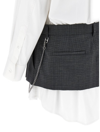 'Pre-Styled Shirt Dress W Chain' dress #