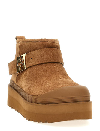 'Mellow Shearling Platform' ankle boots #