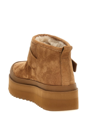 'Mellow Shearling Platform' ankle boots #