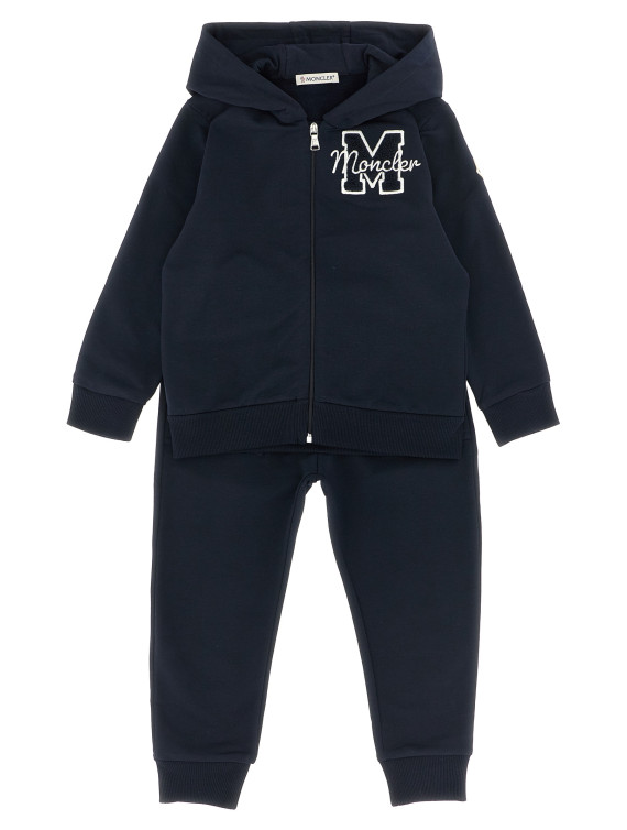 3D logo embroidery sweatshirt + joggers #1