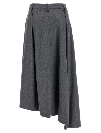 Asymmetrical wool skirt #