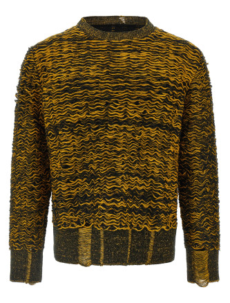 Corrugated texture sweater