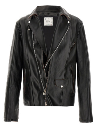 Leather biker jacket #