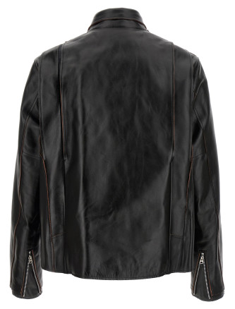 Leather biker jacket #