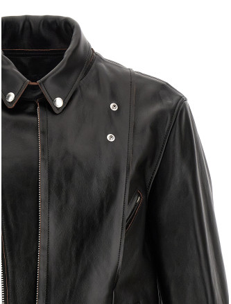 Leather biker jacket #