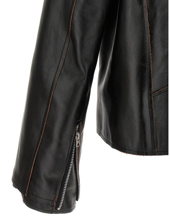 Leather biker jacket #