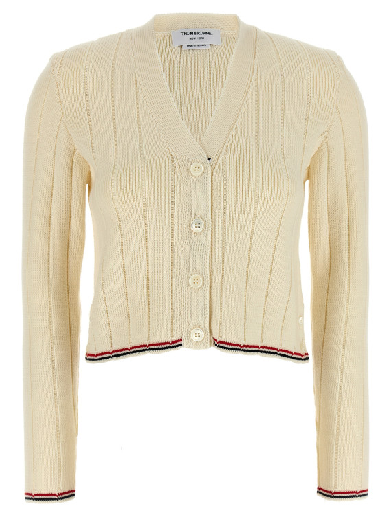 'Ladder Full Needle Rib Stitch' cardigan #1