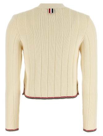 'Ladder Full Needle Rib Stitch' cardigan #