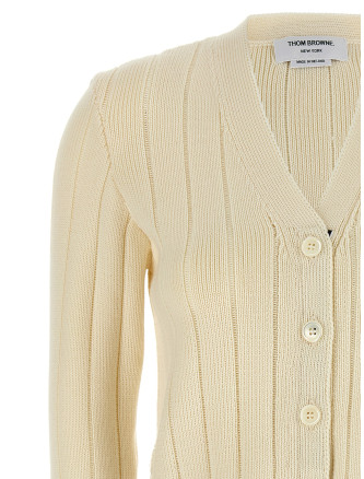 'Ladder Full Needle Rib Stitch' cardigan #