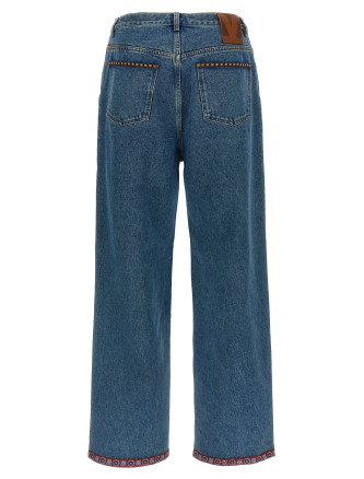Valentino Garavani floral insert jeans #