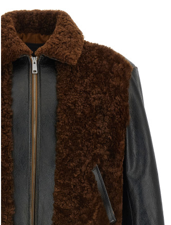 Sheepskin and leather jacket #