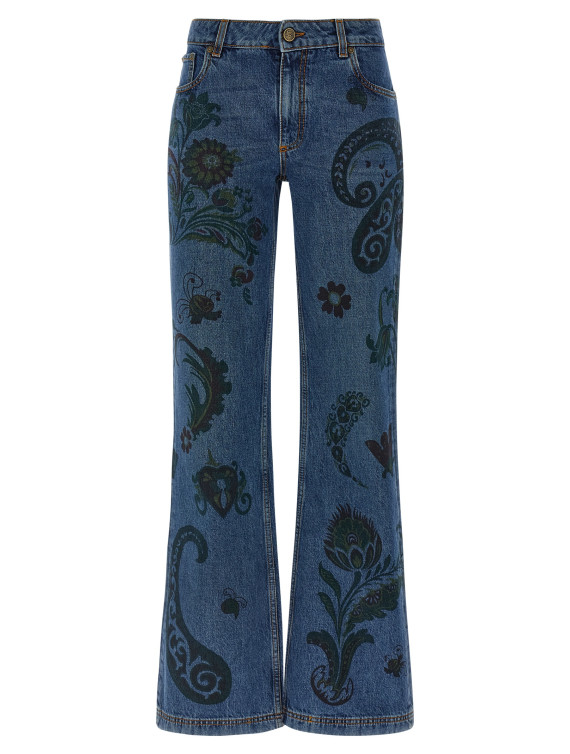 Paisley print jeans #1