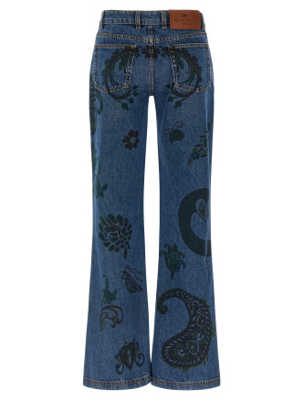 Paisley print jeans #