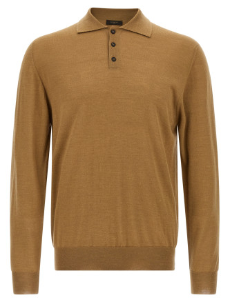 Virgin wool polo shirt