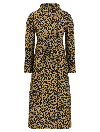 Coat Valentino Garavani animal print cloth