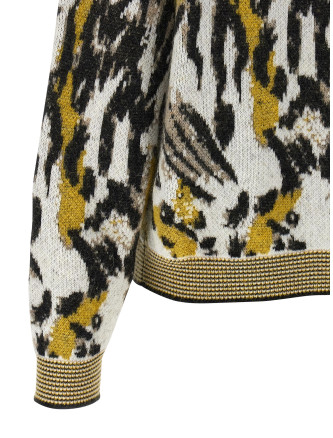Animalier motif sweater #