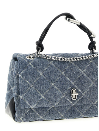 'The Quilted Denim Dual' medium shoulder bag #