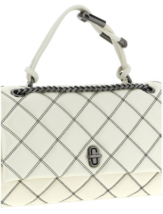 'The Bi-Color Quilted Dual' medium shoulder bag #