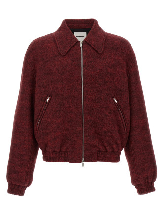 Mélange wool bomber jacket