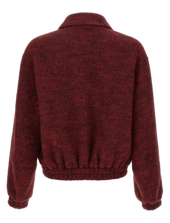 Mélange wool bomber jacket #